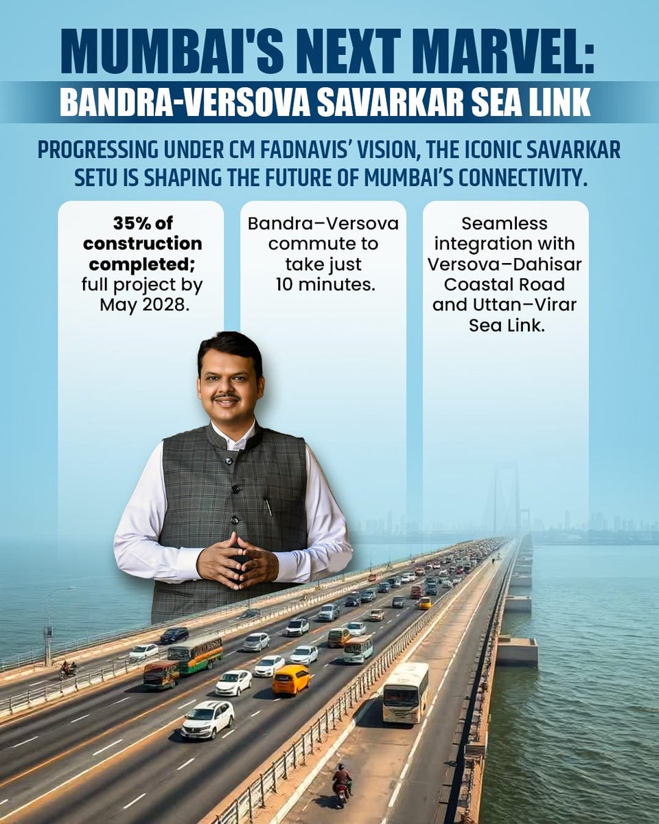 अवधेश सिंह (@dravadheshsingh) on Twitter photo Under CM Deva Bhau, Mumbai’s infrastructure leaps into the future with the new sea link. <a href="/Dev_Fadnavis/">Devendra Fadnavis</a> Under CM Deva Bhau, Mumbai’s infrastructure leaps into the future with the new sea link. <a href="/Dev_Fadnavis/">Devendra Fadnavis</a>