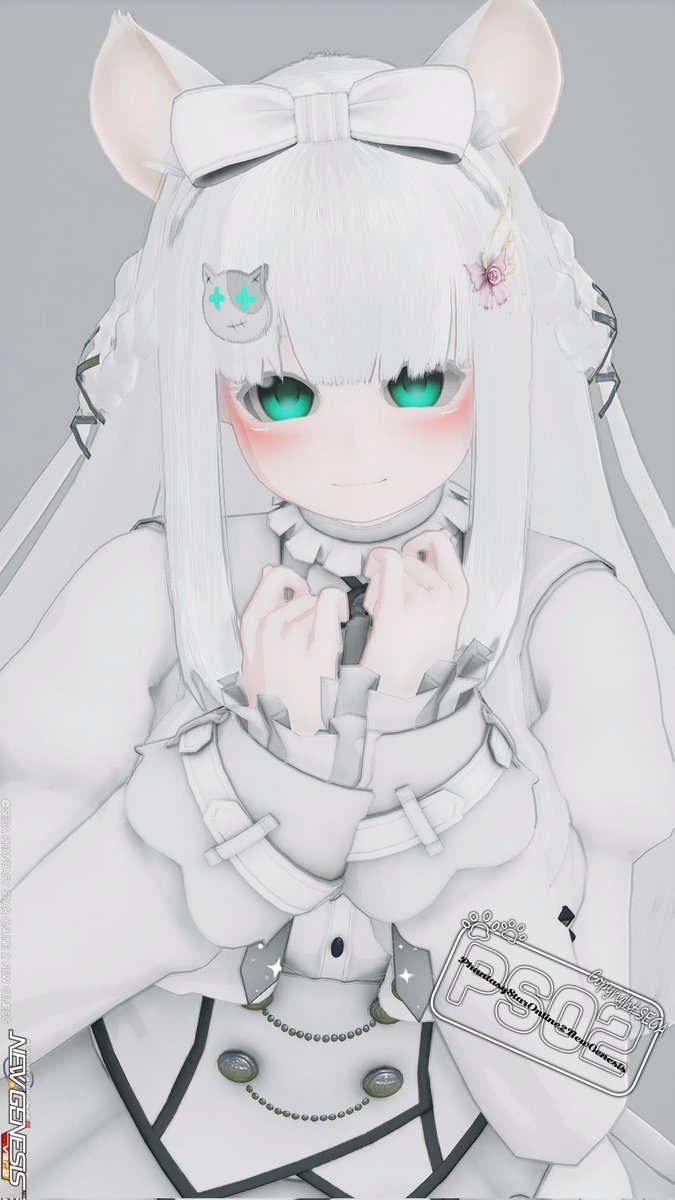 うちのこは甘えん坊にゃんこです*(ฅ˘ ˘ฅ)๐·°
 #PSO2NGS_SS 
 #メンテの日なのでssを貼る
 #ゆっぴーロゴ