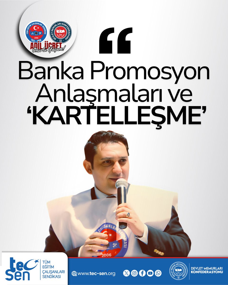 BANKA PROMOSYON ANLAŞMALARI VE KARTELLEŞME!

Türkiye genelinde devlet memurlarının maaş, tazminat, yolluk, yevmiye v.b tüm ödemelerinin banka yoluyla yapıldığı, bu ödemelerin belirli süreli bankalarda bekletildiği ve bu süreler içinde bankaların fon, faiz v.b finans getirilerde