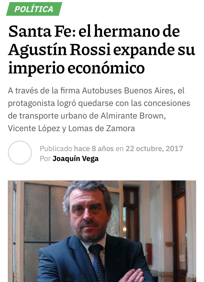 Cada vez que discutíamos de transporte en Rosario interpelábamos a los concejales K sobre el presunto
rol de empresario del hermano de Rossi en un imperio de bondis y fingían demencia.

Ahora que él mismo lo admite (<a href="/LuisGasulla/">Luis Gasulla</a> en <a href="/lanacionmas/">La Nación Más</a>), que tienen para decirnos?