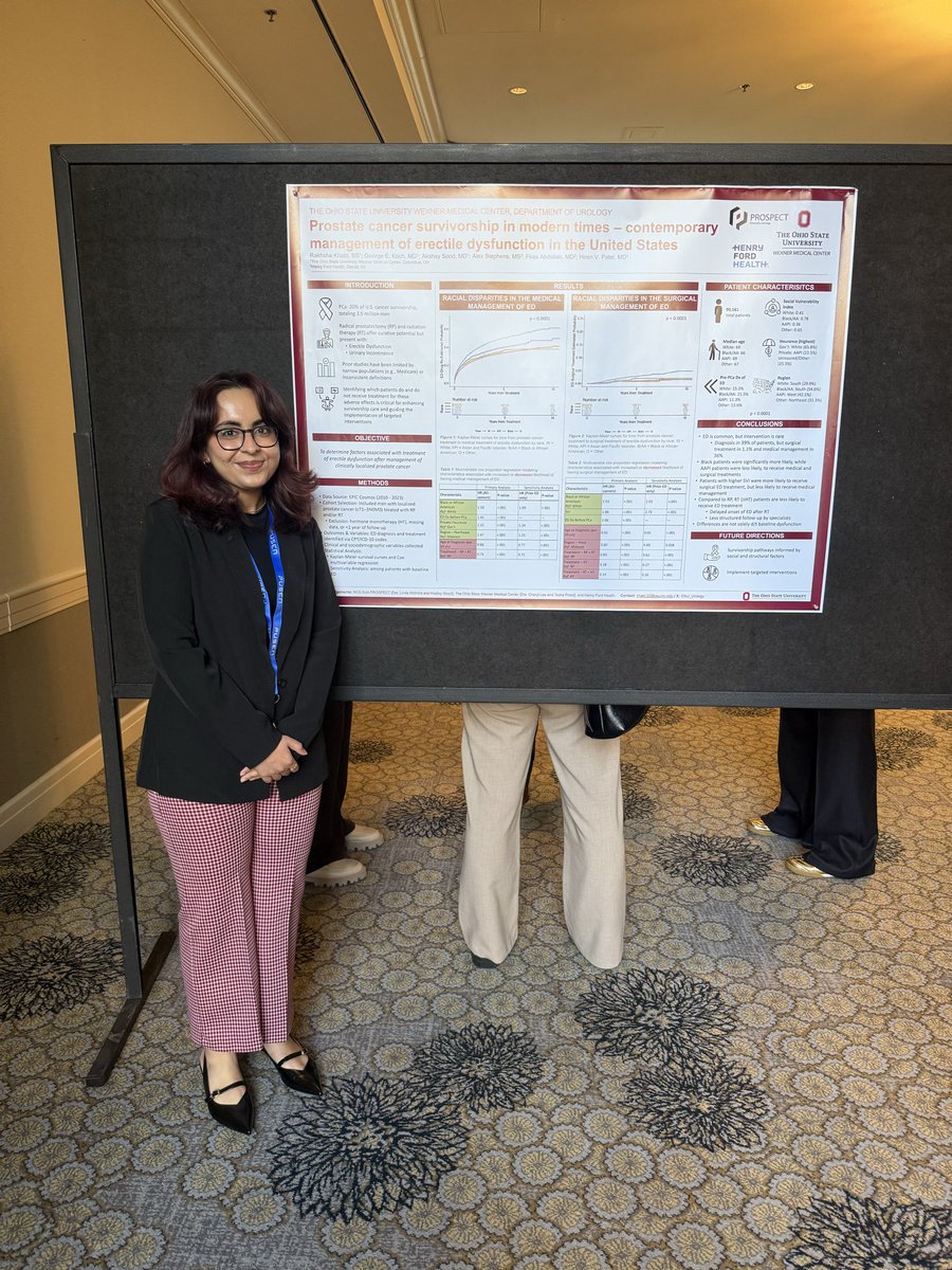 OSU_Urology's tweet image. Congratulations to this year’s NCS-AUA #PROSPECT cohort, and especially to Rakhsha Khatri, our student who presented her work with OSU Urology and Dr. Hiren Patel at #NCSAUA25 👏

Thank you as always to Dr. Linda McIntire and Dr. Hadley Wood for their leadership! 

#NCSAUA25