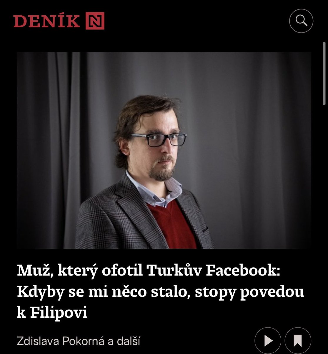 Printscreeny nenávistných příspěvků Filipa Turka pořídil loni v červnu motoristický novinář – a Turkův někdejší kamarád – Vojtěch Dobeš. Teď se k nim rozhodl přihlásit a je připravený na policii dosvědčit jejich pravost.

denikn.cz/1872826/muz-kt…