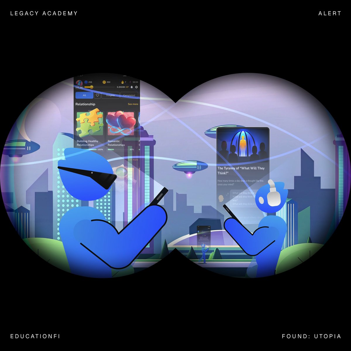 Imagine education system that adapts to you and rewards your contributions. 🔵