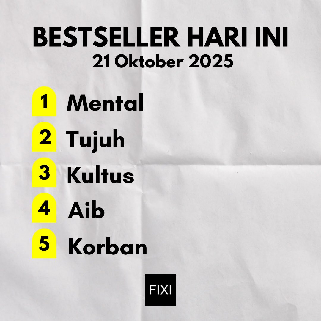 Kedai Fixi #3BukuFixiRM65 (@kedaifixi) on Twitter photo Top 5 hari ini. Terima kasih! #DiskaunBerbaloi #LebihBanyakLebihMurah <a href="/malayrhapsody/">Shaz Jo</a> <a href="/firdausdahlanm1/">CoconutLatte 🤓</a> <a href="/aksarasharaf/">sharaf</a> <a href="/yo_sapit/">Syafiq Aizat</a> #CrystalAnabella Top 5 hari ini. Terima kasih! #DiskaunBerbaloi #LebihBanyakLebihMurah <a href="/malayrhapsody/">Shaz Jo</a> <a href="/firdausdahlanm1/">CoconutLatte 🤓</a> <a href="/aksarasharaf/">sharaf</a> <a href="/yo_sapit/">Syafiq Aizat</a> #CrystalAnabella
