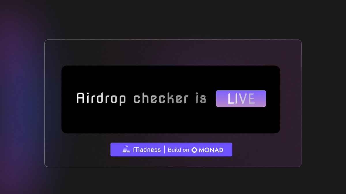 Peyton_Tyrone's tweet image. 🪂 $MAD Madness Exchange Airdrop Checker Open!
🔗 portal.madness.zone
Eligibility tied to your onchain progress — $MAD rewards for active users.
Tokenomics coming soon 👀
#Madness #Airdrop #Monad #DeFi