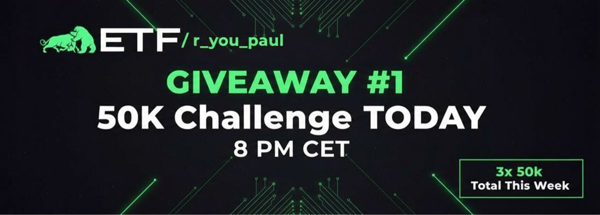 Hey guys!
Big thanks to <a href="/EliteTraderFund/">Elite Trader Funding</a> for making this possible! 💚
I’m giving away 3x 50k challenges this week, starting today!
✅ Follow <a href="/EliteTraderFund/">Elite Trader Funding</a>
✅ Like &amp; RT
✅ Comment why you want it
Winner #1 at 8 PM CET!
💚OG Old followers = double entries 👀
More giveaways soon!