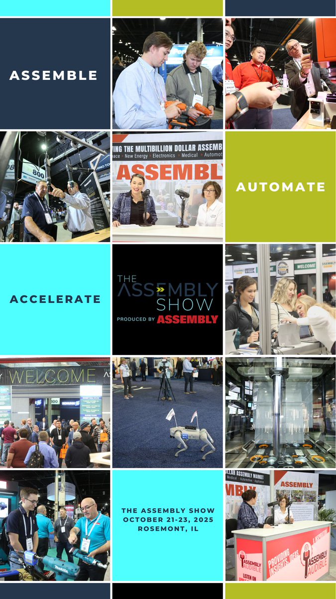 AssemblyMag1's tweet image. It&apos;s that time! Time to kick off the ASSEMBLY Show 2025! Here&apos;s a look at today&apos;s agenda. 👉  assemblymag.com/the-assembly-s…

We&apos;ll see you for a great day of learning and networking!

#ASSEMBLYShow #manufacturing #assemblysystems #automatedassembly