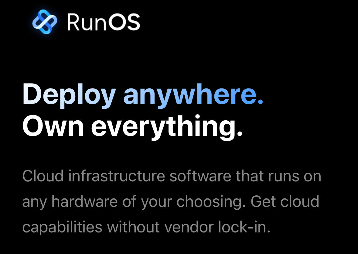 TylerReed's tweet image. I’m really excited to announce the launch of @runos_official!

Incredibly proud of the effort the team has led to bring the ambitious idea of being able to run your own cloud on your own infrastructure to life! ☁️ 

Given the widespread outage of AWS these past few days, we…