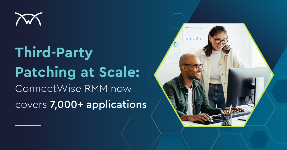 ConnectWise's tweet image. Have you heard? ConnectWise RMM has had a major update!

Explore the new additions and see how they can help you deliver more secure, reliable service to your customers.

Read the blog &amp;gt;&amp;gt; ms.spr.ly/6010s77dq