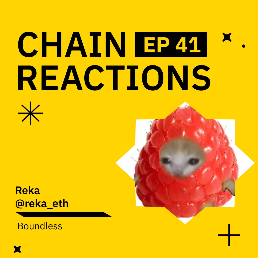 If we say berry and you hear <a href="/boundless_xyz/">Boundless</a>

you must mark your calendars for our upcoming chat with the og berryfiable marketer of CT

If it's not evident already, hosting <a href="/reka_eth/">reka</a> on Chain Reactions Ep 41

🗓️Oct 22, 11 am ET