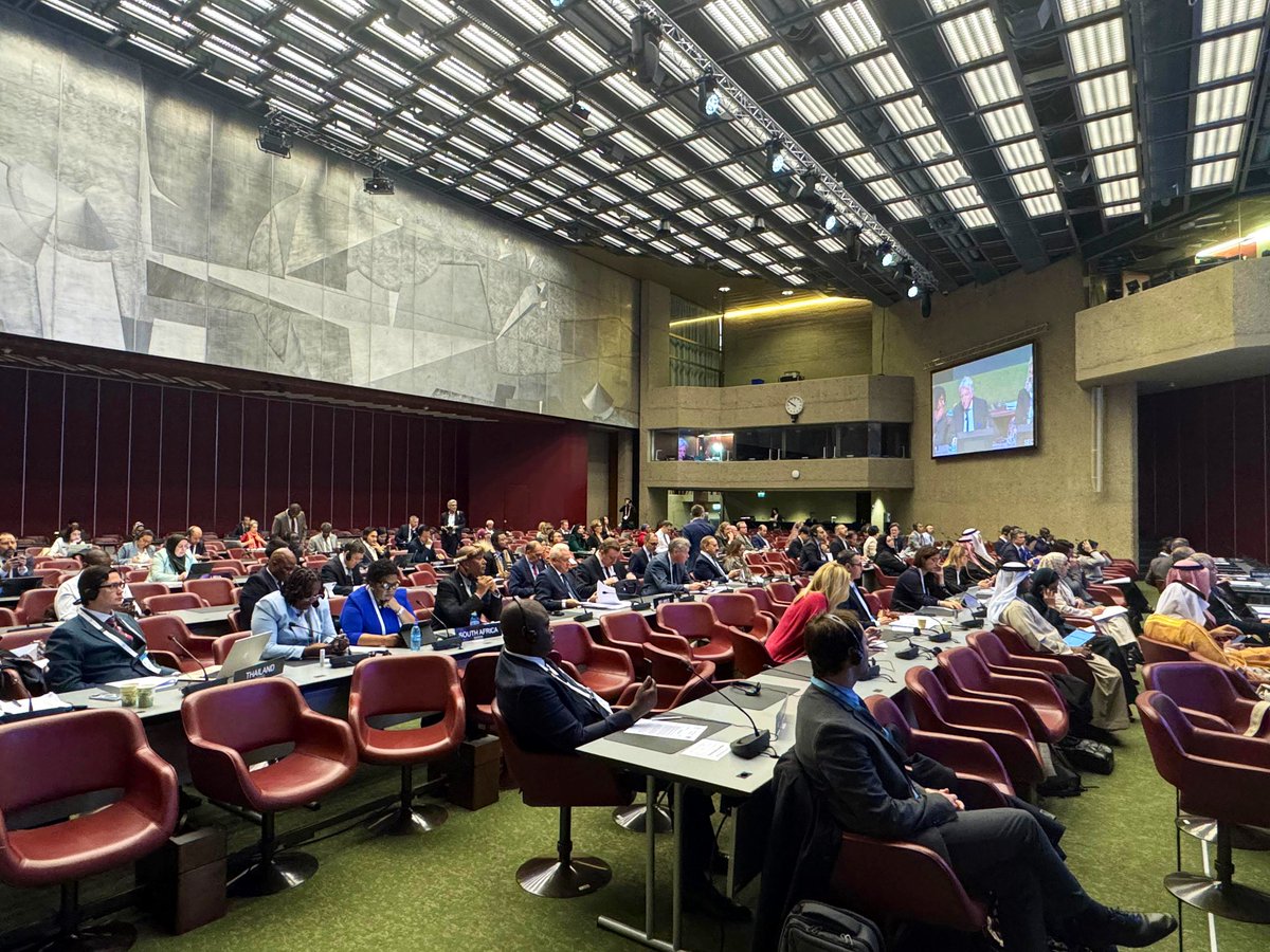 KazakhPM_UNOG's tweet photo. At the IPU 151st Assembly, Member of the Mazhilis of 🇰🇿 Parliament of Aigul Kuspan chaired the Standing Committee on Peace &amp; Int’l Security, playing a key role in advancing discussions on initiatives aimed at strengthening global stability &amp; promoting inter-parliamentary dialogue https://t.co/ih9CvoMMej