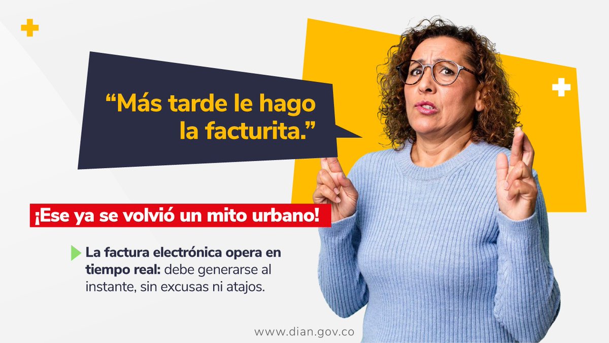 DIANColombia's tweet image. 👊 ¡Derribamos los mitos! Ahora sí puede decir con toda confianza en cada compra: #MejorConFacturaElectrónica ✅
