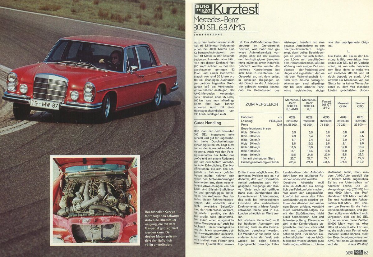 Oispa 300 SEL 6.3 AMG.
Aikanaan 6.3 oli yksi nopeimmista jo vakiona, tässä vielä 70 heppaa enemmän jerkkua. 
Joo tiedetään, että kaikki nykyautot on nopeampia 😌

(FB Vintage European)