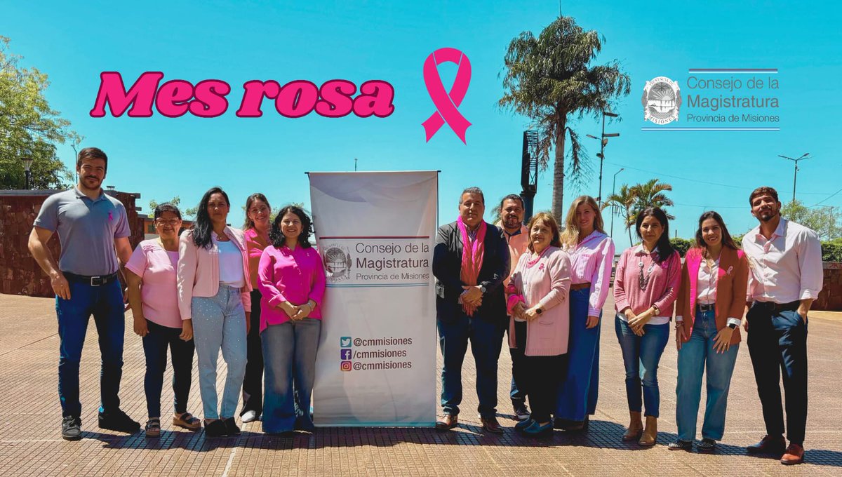 El equipo Consejo de la Magistratura se suma al mes rosa

Desde equipo del Consejo de la Magistratura de la Provincia de Misiones nos unimos a la campaña del mes rosa, reafirmando nuestro compromiso con la prevención y la concientización sobre el cáncer de mama.