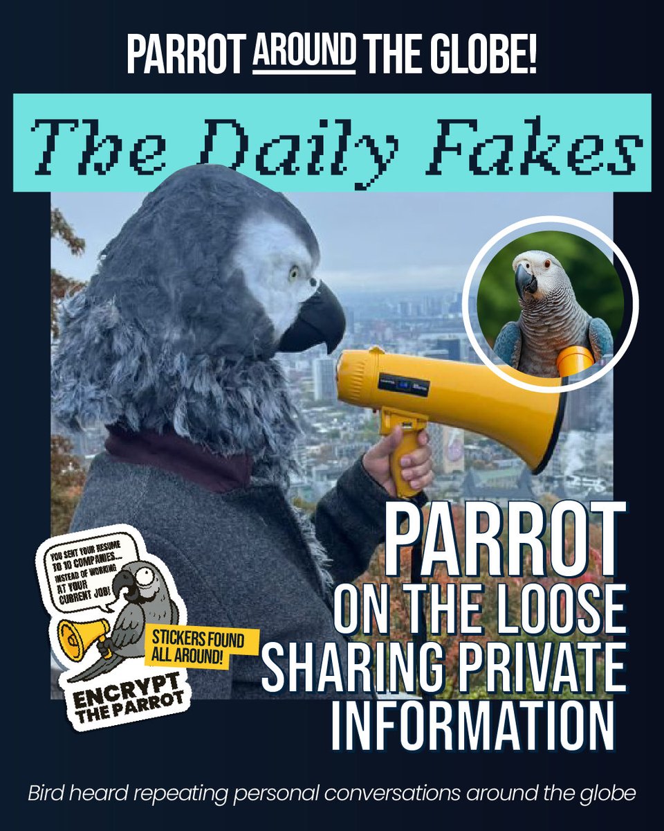 ConexionEduEC's tweet image. Tus mensajes directos, tus búsquedas en línea, tus datos... 🦜 El Loro los está exponiendo a todos.

Sin cifrado, nada permanece privado.

#GlobalEncryptionDay #EncryptTheParrot