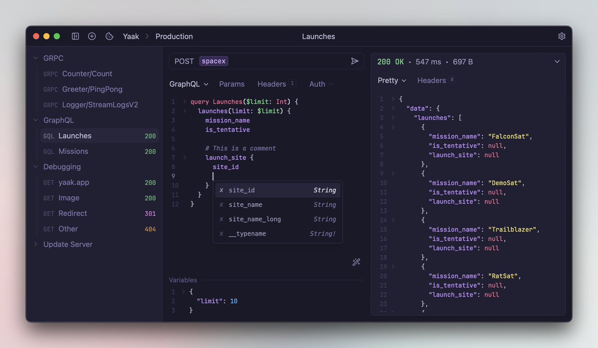 midudev's tweet image. Ayer Postman no funcionaba porque AWS se cayó.
Va siendo hora de probar algo más ligero: Yaak.
✓ Hecho con React, Rust y Tauri
✓ REST, GraphQL y WebSockets
✓ Sin nubes ni tracking
✓ 100% offline
Para Windows, macOS y Linux
→ github.com/mountain-loop/…