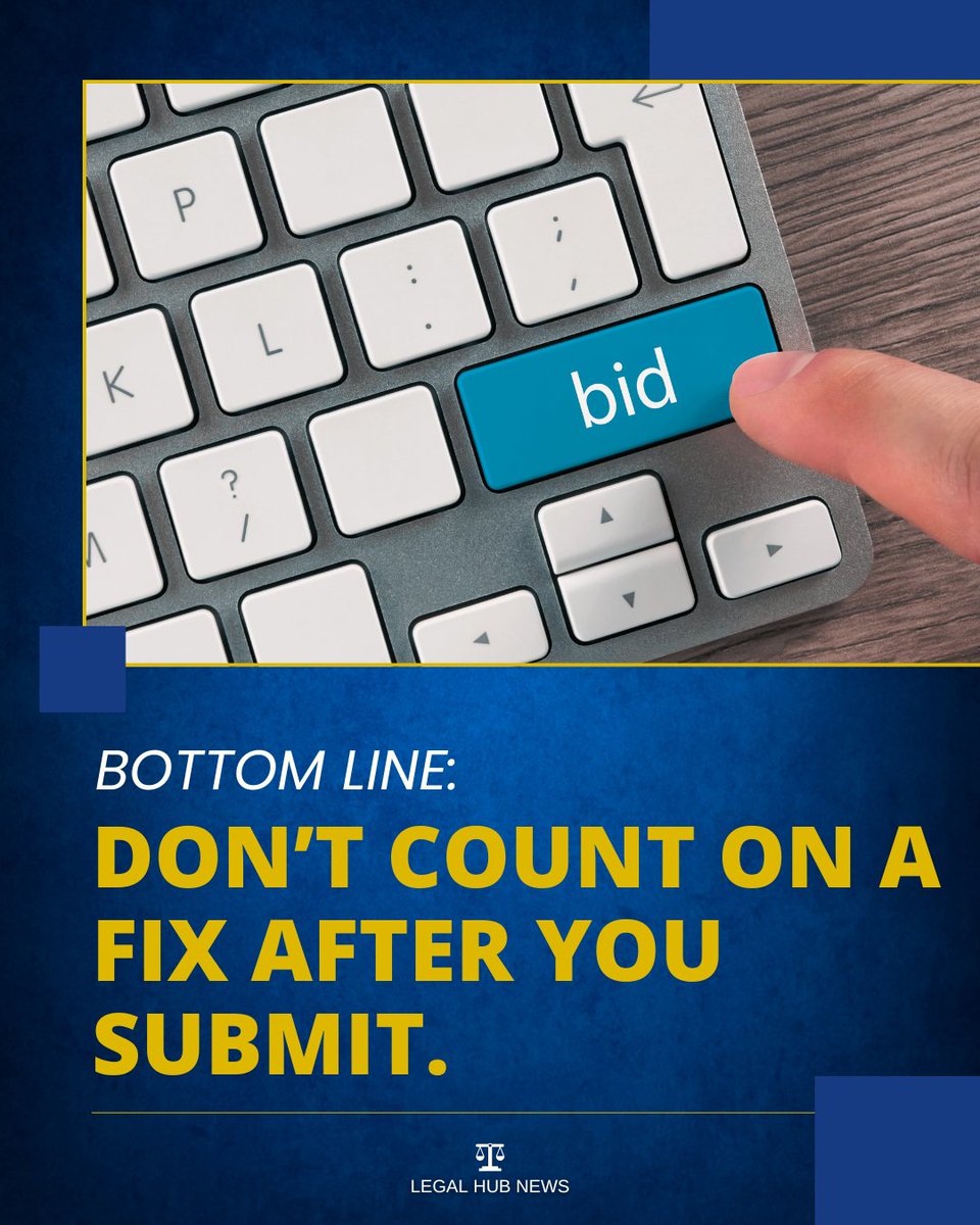 Even if an RFx (RFP/RFQ/etc.) says the Owner *may* waive small errors, they don’t have to. Owners balance fairness, risk, and transparency when deciding. Bottom line: don’t count on a fix after you submit. 

Learn more here: na3.hubs.ly/y092MG0