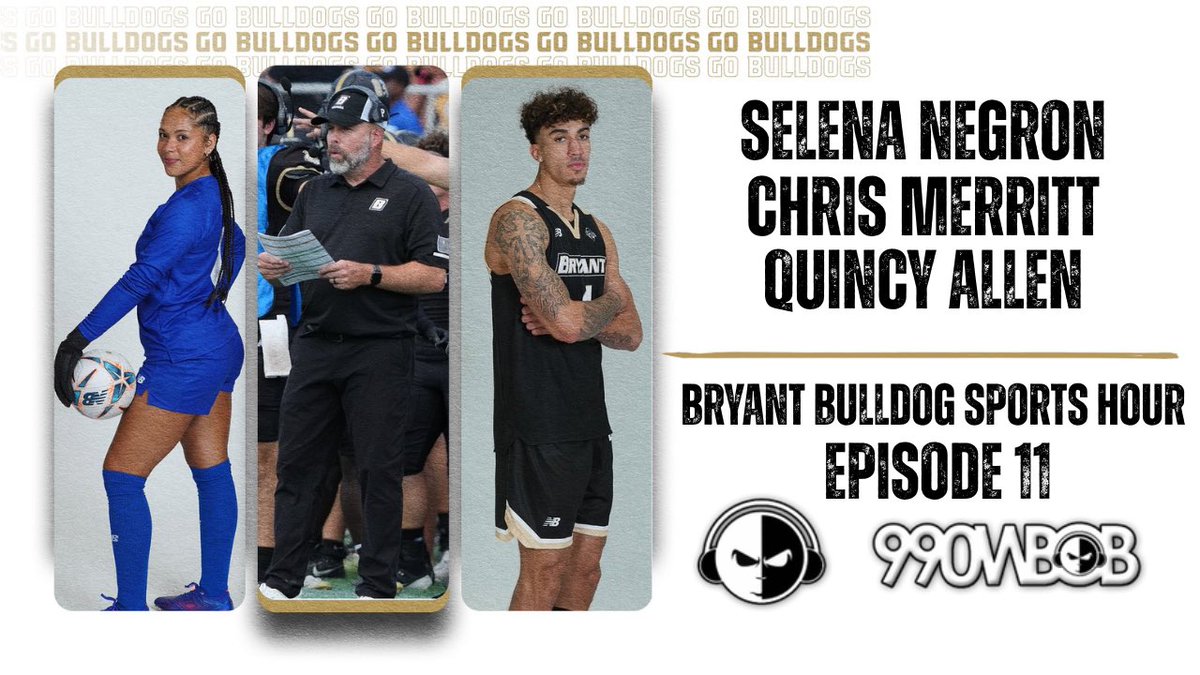 Out Now: Selena Negron, Chris Merritt, Quincy Allen: BBSH: Ep. 11

<a href="/brianckostiw/">Brian Kostiw</a> &amp; <a href="/mpc2835/">Matthew Carvalho</a> open discussing the <a href="/AmericaEast/">America East</a> men's &amp; women's basketball preseason poll.

Guests: 
Selena Negron from <a href="/BryantWoSoc/">Bryant Women’s Soccer</a> 

<a href="/BryantUFootball/">Bryant Football</a> HC <a href="/CMerrittMT/">Chris Merritt</a> 

Quincy Allen from <a href="/BryantHoops/">Bryant Men's Basketball</a>