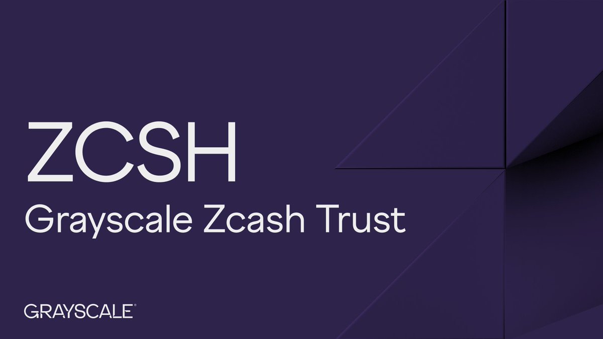 Grayscale's tweet image. Privacy is normal 🔐

@Zcash $ZEC helps make private, on-chain transactions possible.

Grayscale Zcash Trust (Ticker: $ZCSH) is the only U.S publicly listed fund providing exposure solely to @Zcash $ZEC through certain brokerage accounts.

See important disclosures and learn more…