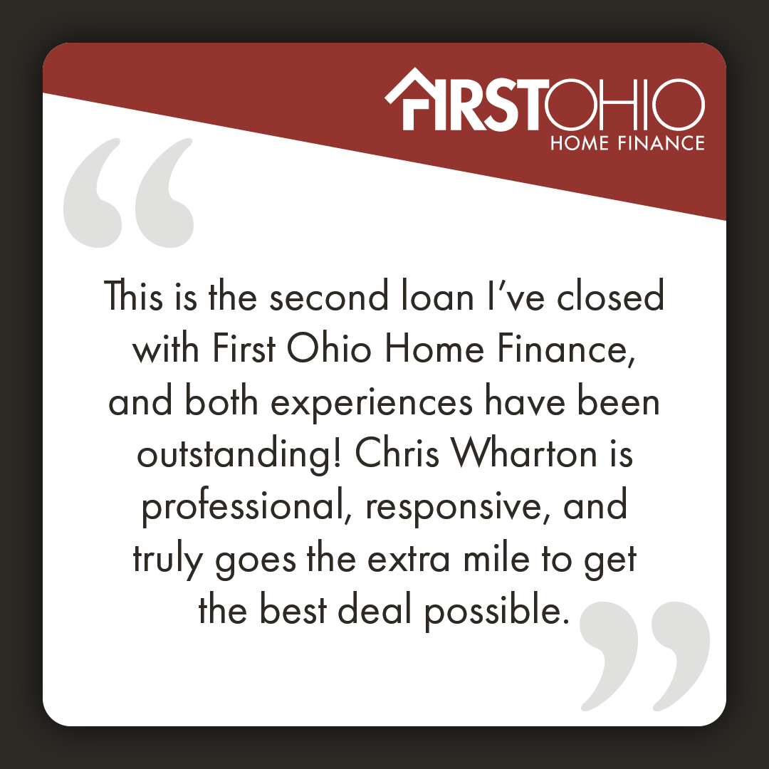 FirstOhioHome's tweet image. Experience why clients choose First Ohio Home Finance for their mortgage needs! We offer exceptional service and personalized solutions to make your home financing seamless. Let’s achieve your dream home! 🏡✨ #TestimonialTuesday #MortgageExperts #HomeFinance #ClientSatisfaction