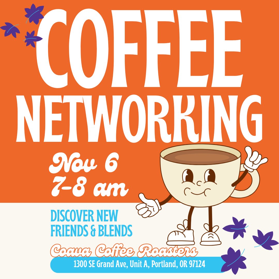 ☕PM in the AM☕
Join us Nov 6 at Coava Coffee Roasters to strengthen connections in the Portland PM community! #PMIPortland #ProjectManagement #Community #Networking
