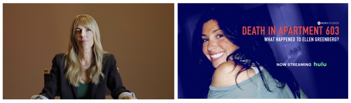 Filmmaker Nancy Schwartzman’s in THE BACK ROOM discussing her terrific new docuseries #DeathInApartment603 about a truly harrowing, mysterious and frustrating case. Did Ellen actually kill herself or was she murdered? What's happened will blow your mind podcasts.apple.com/us/podcast/the…