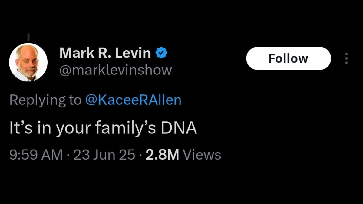 HOLY CRAP:

Mark Levin said "antisemitism is in European DNA," just like Josh Hammer.

How did I miss this??

Once you wake up and realize many of these Jews and Zionists hate White people, it all makes sense.

Zionism is a cancer to the United States and world.