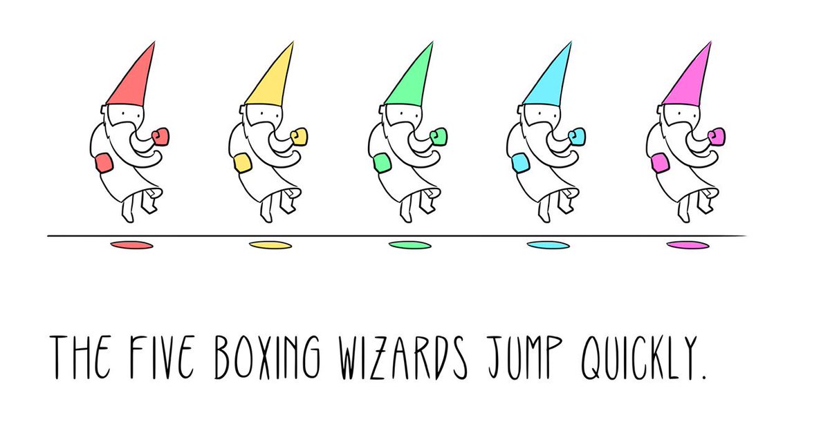 owenbroadcast's tweet image. when you test a font, you use a pangram: a sentence that uses every letter. everyone knows "the quick brown fox jumps over the lazy dog", some people use “sphinx of black quartz, judge my vow”. i am presenting a third option, which i use: