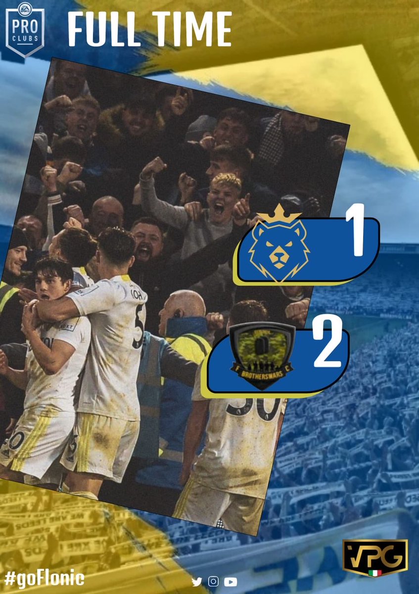 FlonicVFC's tweet image. #Fulltime 
4° Giornata 📆 CPG Serie A 🏆 
@FlonicVFC 🆚 @LobbynotturneFC 
1-1

1° Giornata 📆 VPG Serie D1 🏆 
@FlonicVFC 🆚 Brotherswars FC
1-2

Complimenti agli avversari 🤝 Partite combattute.
#GoFlonic 💙💛