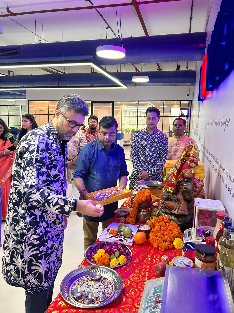 VirajBahl's tweet photo. When I started @veeba_in, I did the first Diwali puja with just a handful of people.
Today, the faces have multiplied, but the feeling hasn’t changed, it has only deepened.
It’s a reminder that what is truly important isn’t the scale, but the spirit that binds us together.

Diwali, after all, is about celebrating with family and this office, this team, is my family.

That’s the light worth passing on.
May this Diwali fill your hearts with the same warmth, light, and sense of belonging that built VRB.