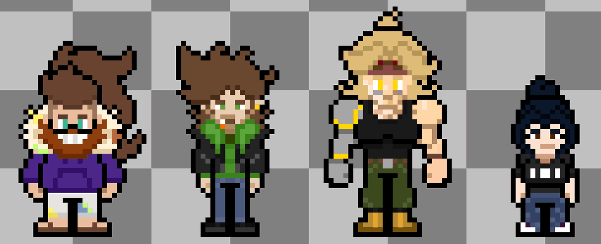 VortexKingPun's tweet image. Progress on the Main Roots Cast in Pixel Form!
#pixelart #pixelartist #RootsGame #gamedev #art