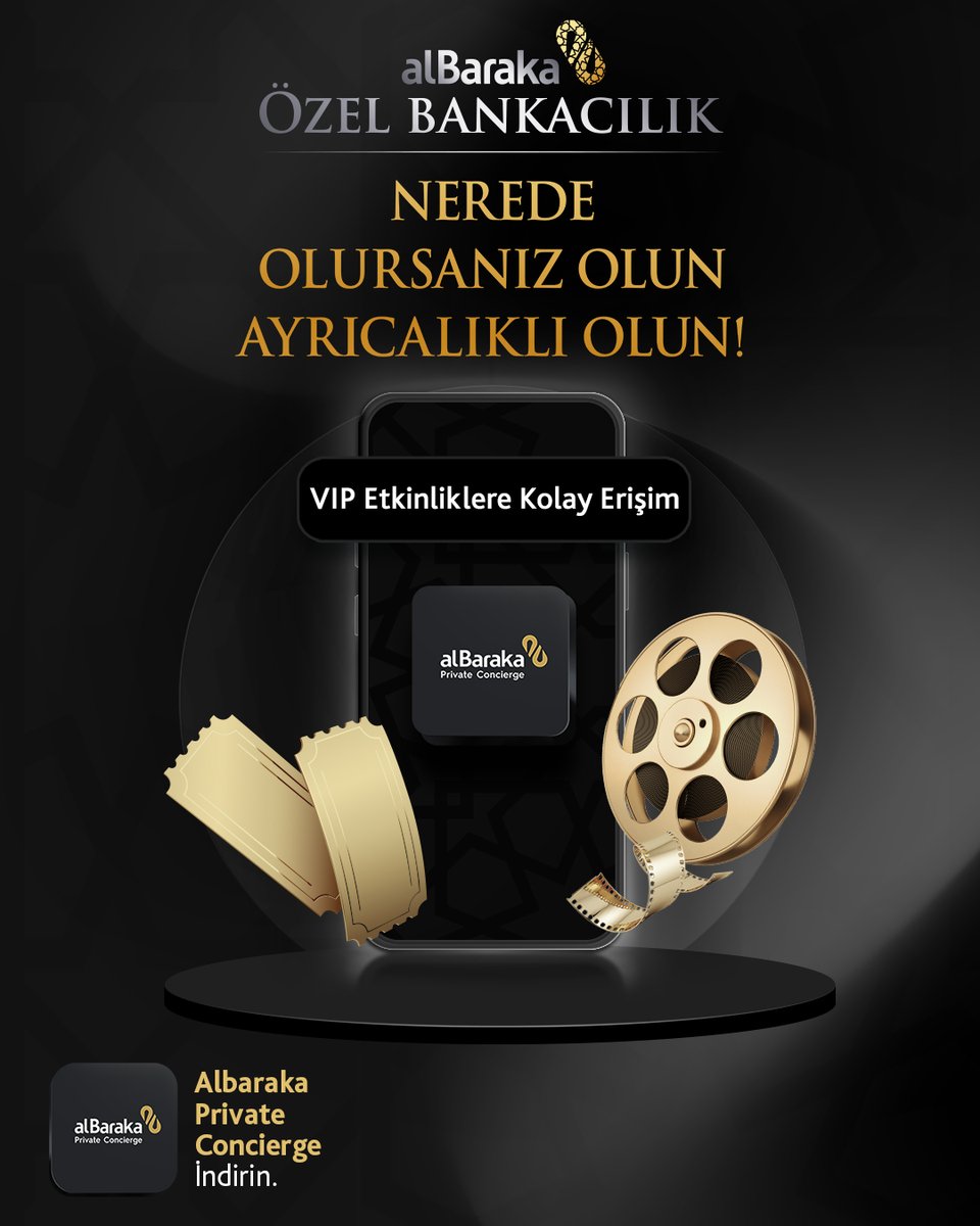 albarakacomtr's tweet photo. Albaraka Private Concierge uygulaması ile ayrıcalıklar artık cebinizde!
Uçak ve otel rezervasyonundan özel VIP etkinliklere kadar birçok hizmete tek bir uygulama üzerinden kolayca ulaşabilirsiniz. 📲
#AlbarakaTürk #ÖzelBankacılık #Consierge https://t.co/vzRoWKq5KP