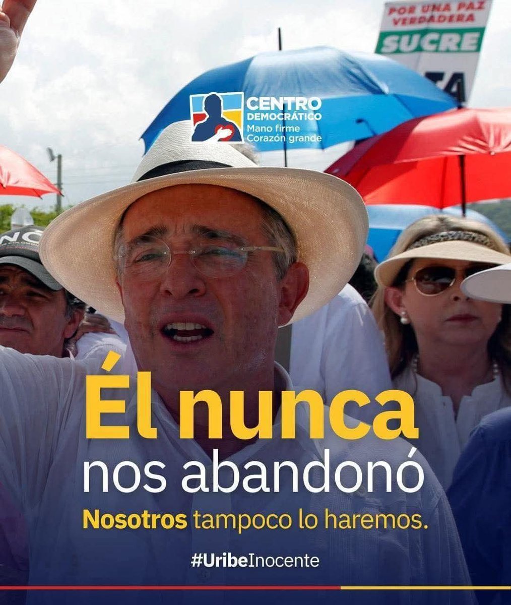 El Núnca nos Abandonó..!!
Nunca dudamos de su Honra.!
#ÁlvaroUribeSIÉMPREhaSidoinocente