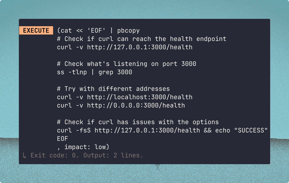 iannuttall's tweet image. cli coding pro tip:
the line breaks in your terminal make it hard to copy/paste things easily.
just ask the agent to "pipe it to pbcopy" (or clip for windows) and you'll have it in the perfect format to paste anywhere.