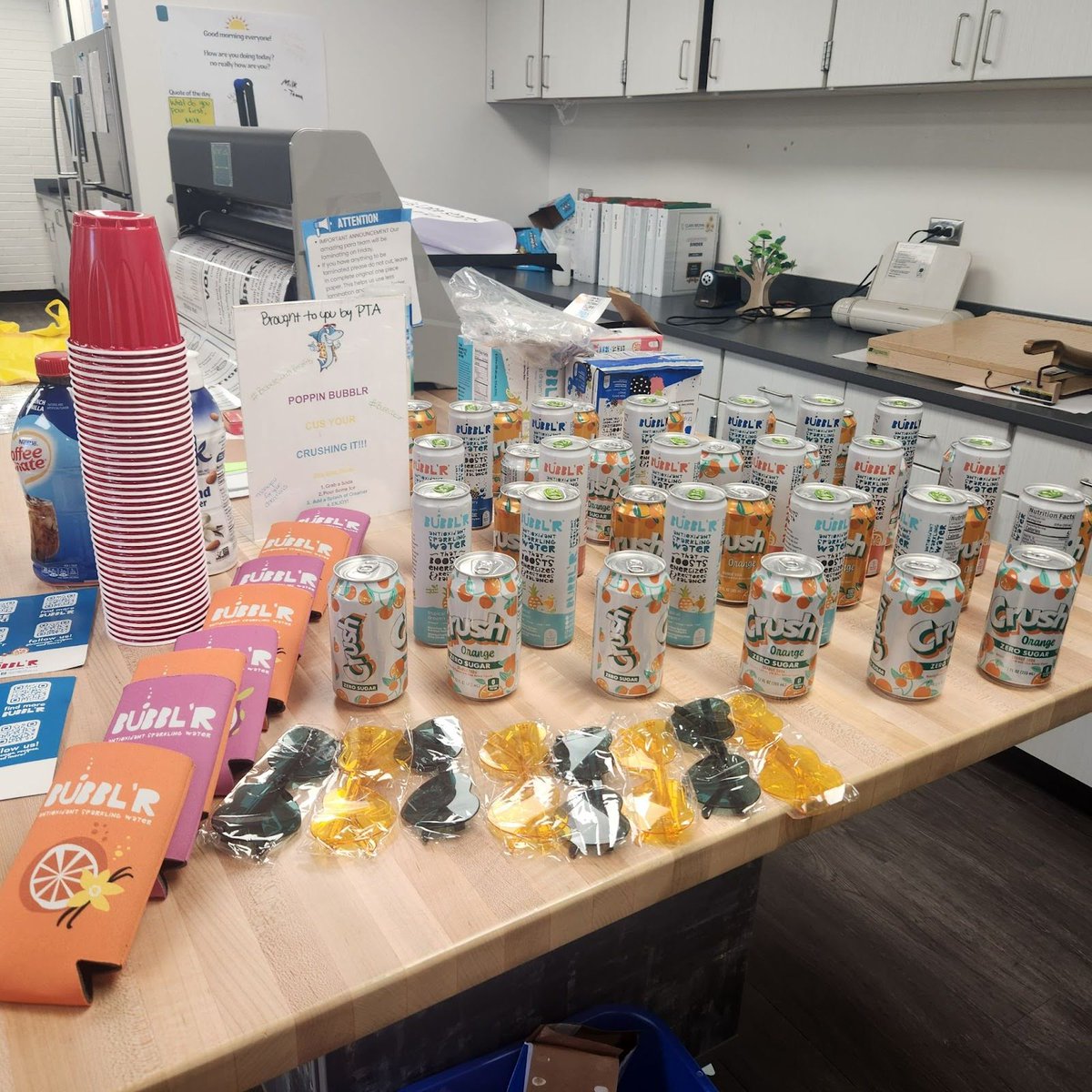 A HUGE thank you to our amazing PTA &amp; <a href="/drinkbubblr/">BUBBL'R</a>  for spoiling our educators at Clara Brown First Friday! 💛✨ We appreciate your generous support! What was your favorite part? #BUBBLR #BubbleswithBenefits #BUBBLRLovr