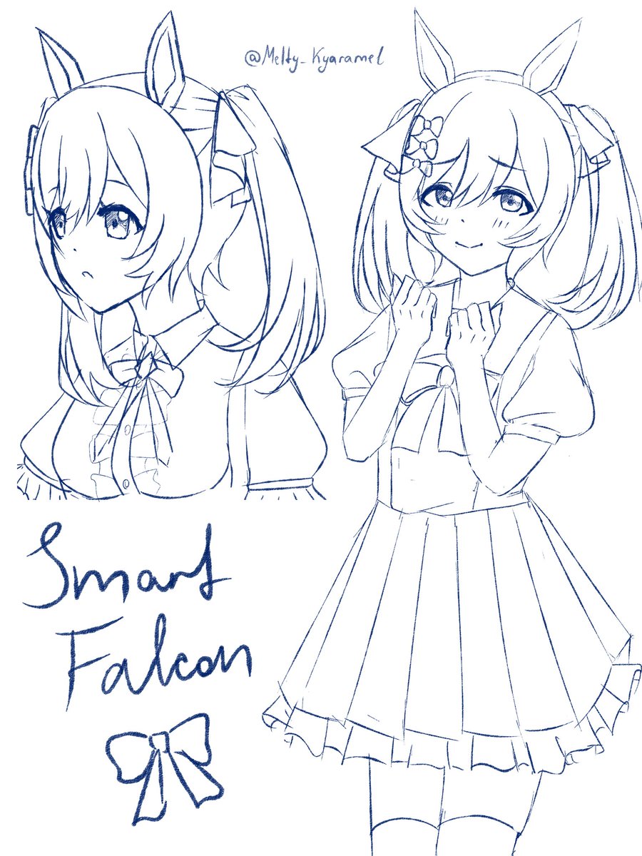 Melty_Kyaramel's tweet image. Doodled favorite uma while sick
#umamusume #ウマ娘 #smartfalcon