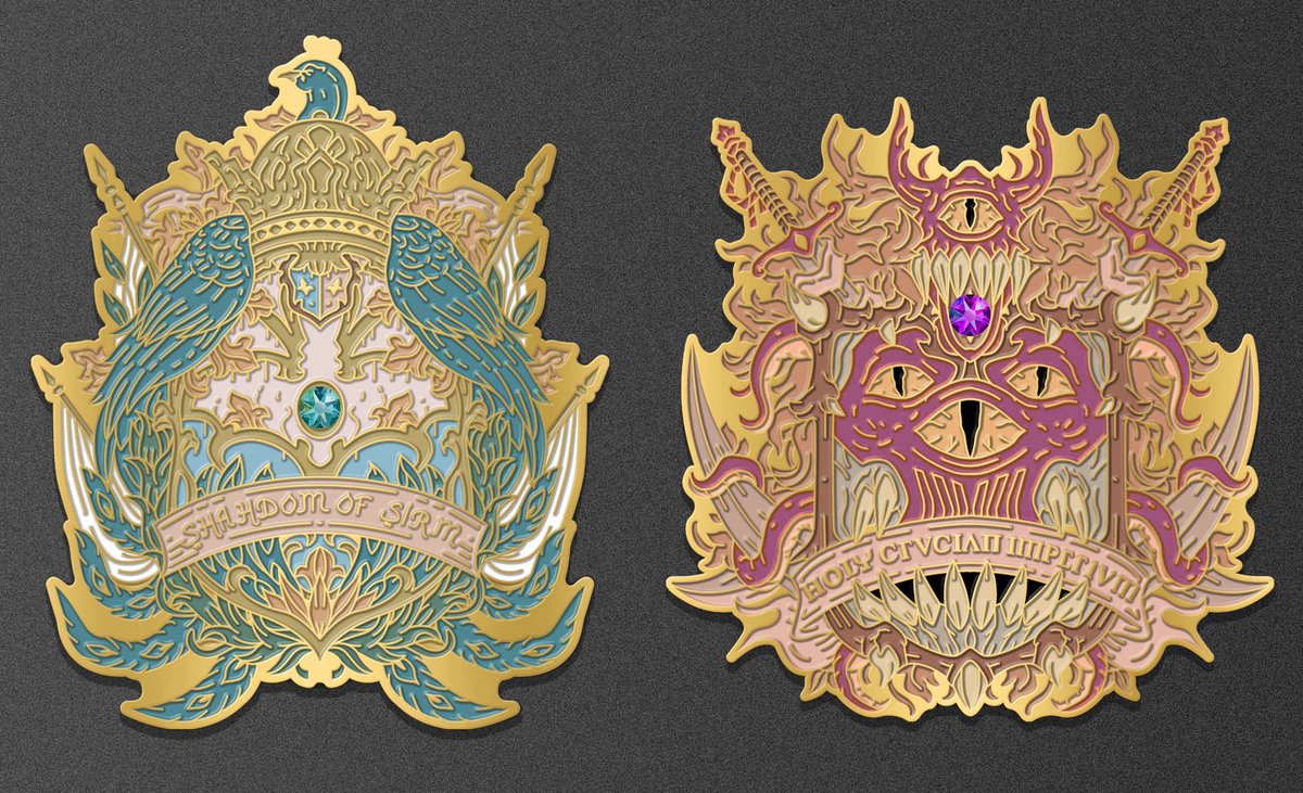 Just surprised my backers with perhaps my favorite add-on of all time for the Elder Epoch Ultimate Edition. It was so insanely fun to get to do these faction brooches!