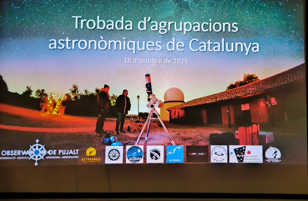 Astroanoia's tweet photo. El passat dissabte vam organitzar una trobada d'agrupacions astronòmiques de Catalunya al @Observatori, on cada una d'elles va poder explicar els seus programes, cercar sinergies i gaudir d'una excel·lent nit d'observació! https://t.co/4c9kk5D1Kv