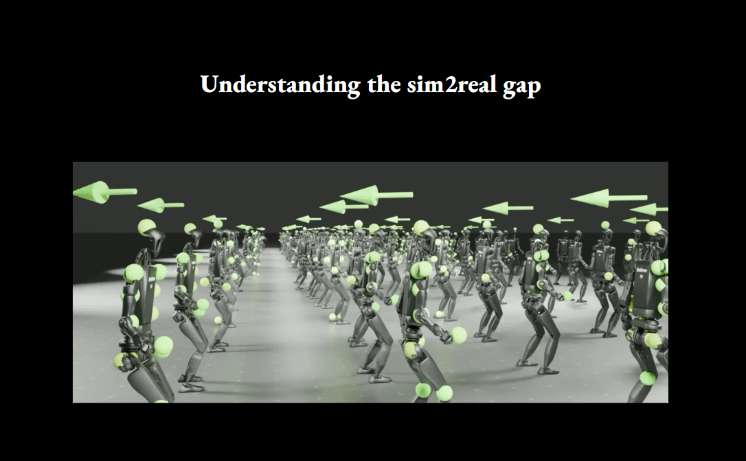 6/ Simulators augment real-world data with physics-based environments.

While there’s potential for infinite scale, it’s very hard to get right. Existing bottlenecks still largely hold true:

1) The sim2real gap (physics based sims struggle to precisely capture contact dynamics,
