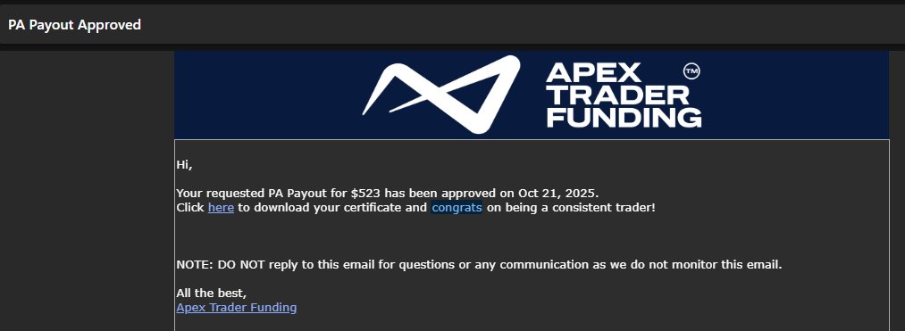IsmaTrades_TiD's tweet image. Let&apos;s gooooo!! @ApexTradeFund approved at lighting speed!!! Thank you uncle John!!! 😉😉 Now get @UncleBugatti request approved pretty please!!

#TraderInDevelopment #DayTrader