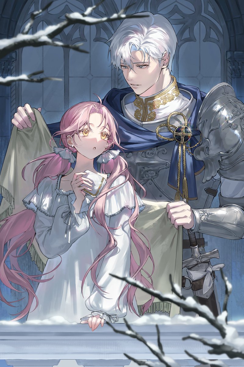 달밤의 백작영애와 기사님✨
#웹소표지 #로판표지 #표지일러스트