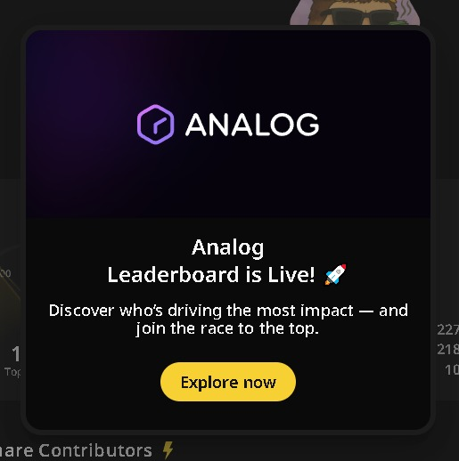 Jargon (@jargon_sol) on Twitter photo 💎 $200K $ANLOG for Quackers 💎
Wallchain üzerinde <a href="/OneAnalog/">Analog 🕓⛓️</a> için liderlik tablosu başlatıldı. 
Geç kalmadan katılım sağlayalım, Epoch 1 için 29 gün süre verilmiş.
En iyi 80 Quacker + 81 ila 300 arasında rastgele seçilen 10 kişiye 50.000 $ değerinde ANLOG ödülü verilecek.
A 💎 $200K $ANLOG for Quackers 💎
Wallchain üzerinde <a href="/OneAnalog/">Analog 🕓⛓️</a> için liderlik tablosu başlatıldı. 
Geç kalmadan katılım sağlayalım, Epoch 1 için 29 gün süre verilmiş.
En iyi 80 Quacker + 81 ila 300 arasında rastgele seçilen 10 kişiye 50.000 $ değerinde ANLOG ödülü verilecek.
A