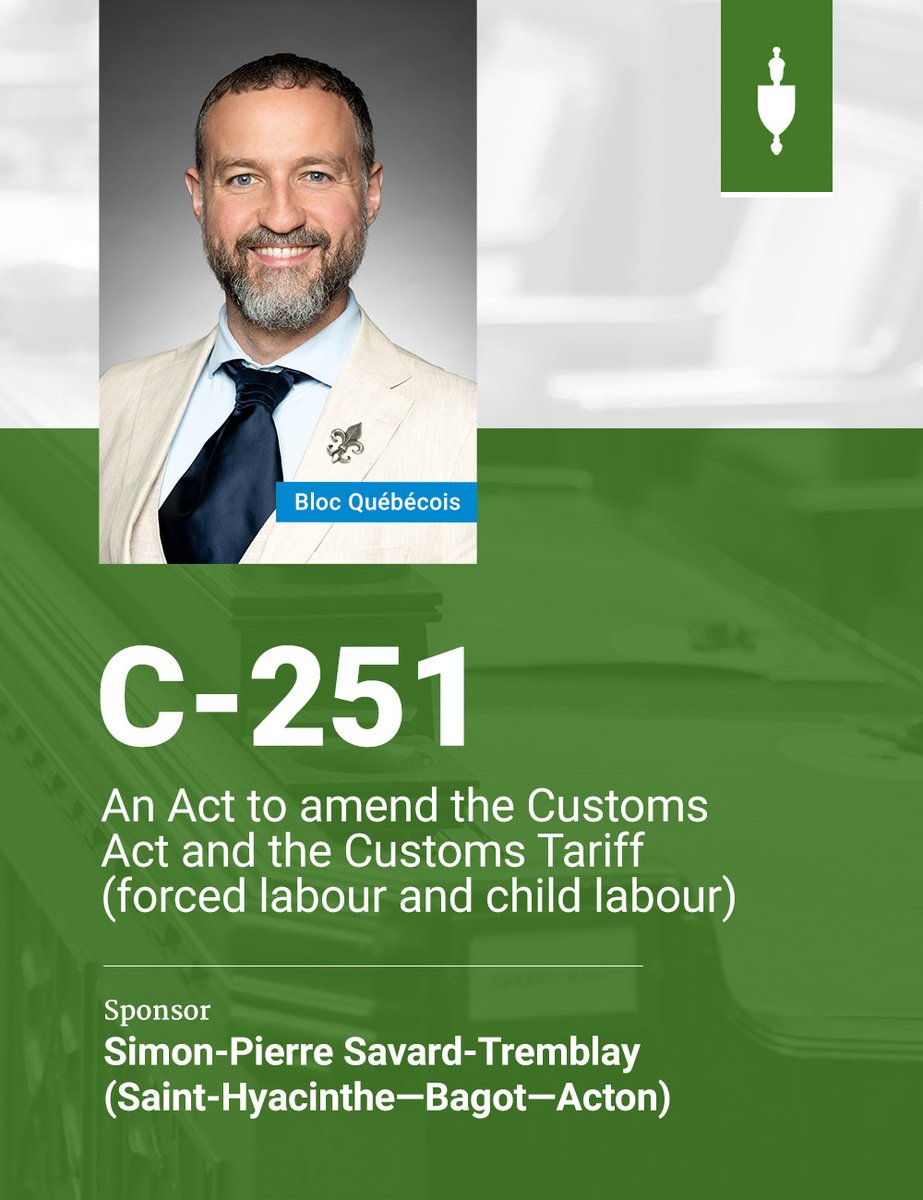 HoCChamber's tweet photo. .@SPSTremblay introduced Bill #C251 in the #HoC.
The full text of the Bill will be available later today: https://t.co/w7U08AyH3f https://t.co/qWD7rSB3Gf