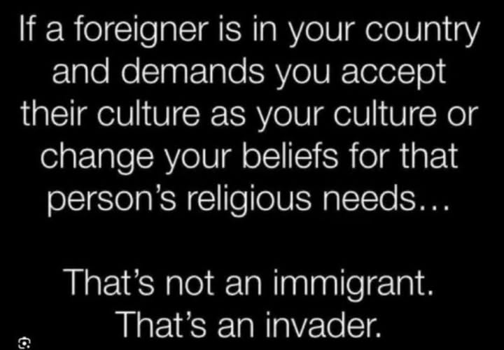 GodsAmericans's tweet photo. ~ Just saying
~ mgf ~ #noinvaders #integrateorleave #GodBlessAmerica https://t.co/ZzcIx8Gkc0
