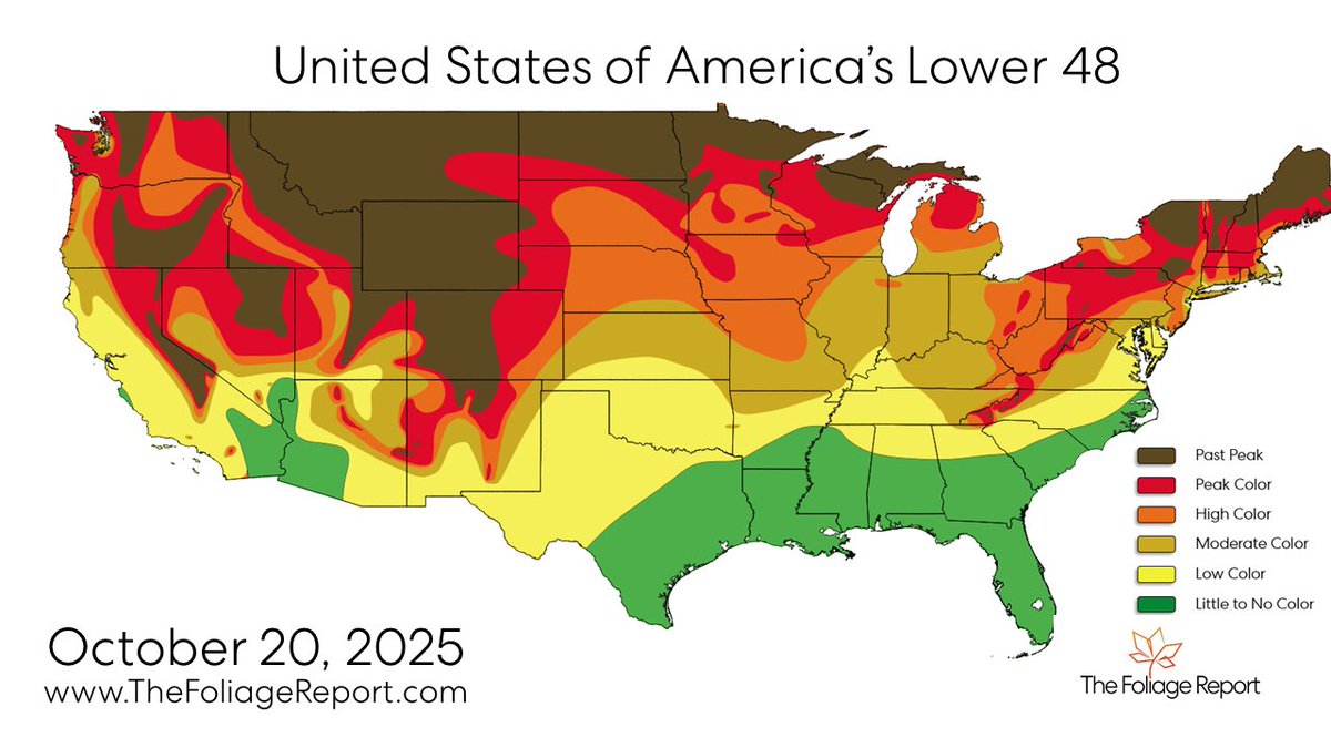 The Foliage Report as of October 20, 2025.