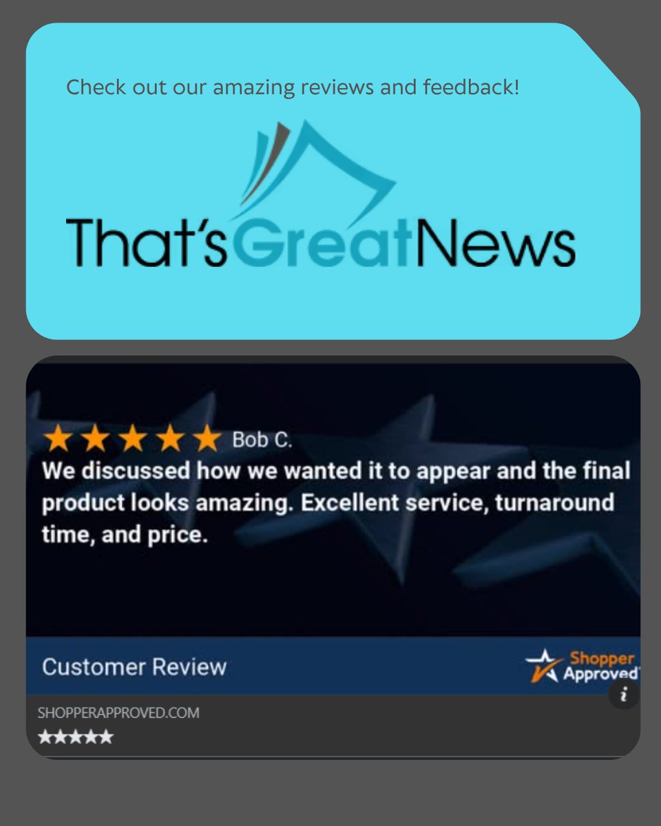 ThatsGreatNews's tweet image. Honored to turn this publication feature into a lasting display. Our client loved the final plaque, excellent service, fast turnaround, and great value!

#ThatsGreatNews #CustomPlaques #BusinessRecognition