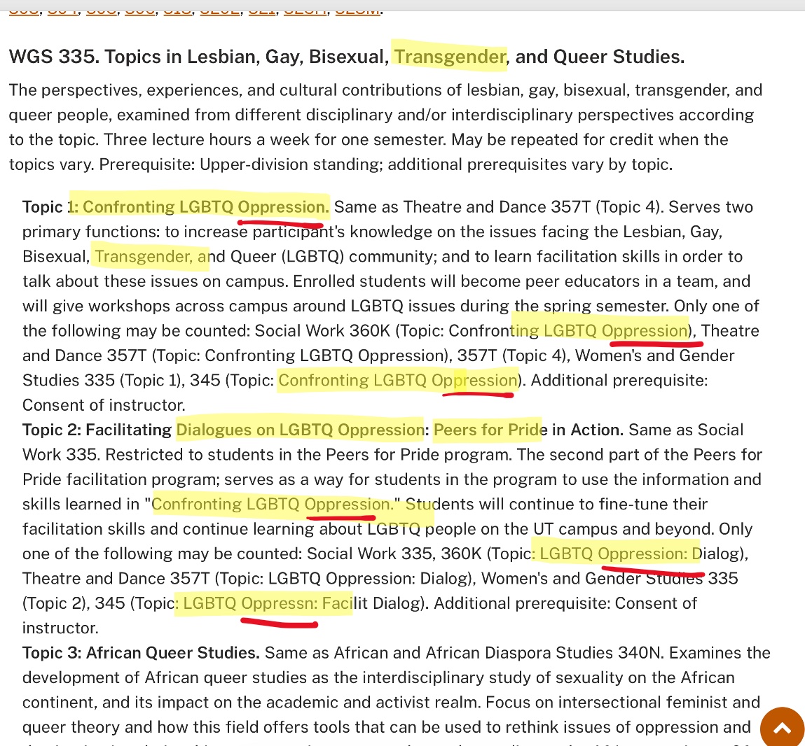 Courses at <a href="/UTAustin/">UT Austin</a> are indoctrinating students on "TRANSGENDER OPPRESSION"... 

FACT: The Texas Legislature is forcing you to fund this.

FACT: <a href="/GregAbbott_TX/">Greg Abbott</a>'s Regents at <a href="/utsystem/">The University of Texas System</a> refuse to end it.