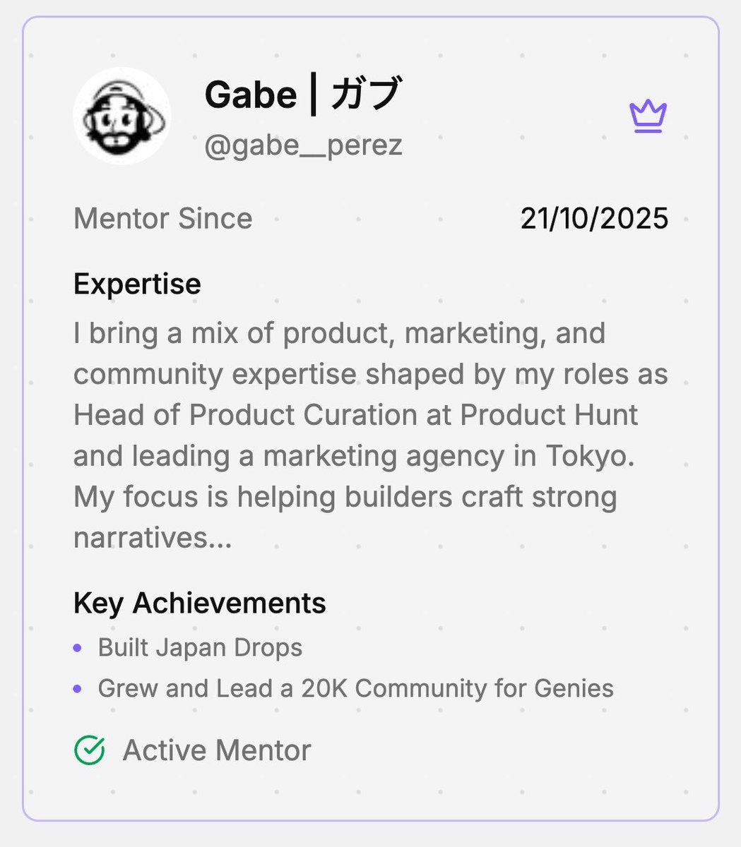 legends.fun (@legendsdotfun) on Twitter photo Most people suck at gaining rapide traction
Letβs change that.
Announcing a new legends mentor who will be reviewing the top <a href="/legendsdotfun/">legends.fun</a> projects participating in the <a href="/colosseum/">Colosseum</a> hackathon
<a href="/gabe__perez/">Gabe | γ¬γ</a>, in a few word, is:
- Head of Product Curation at @ ProductHunt
- Most people suck at gaining rapide traction
Letβs change that.
Announcing a new legends mentor who will be reviewing the top <a href="/legendsdotfun/">legends.fun</a> projects participating in the <a href="/colosseum/">Colosseum</a> hackathon
<a href="/gabe__perez/">Gabe | γ¬γ</a>, in a few word, is:
- Head of Product Curation at @ ProductHunt
-