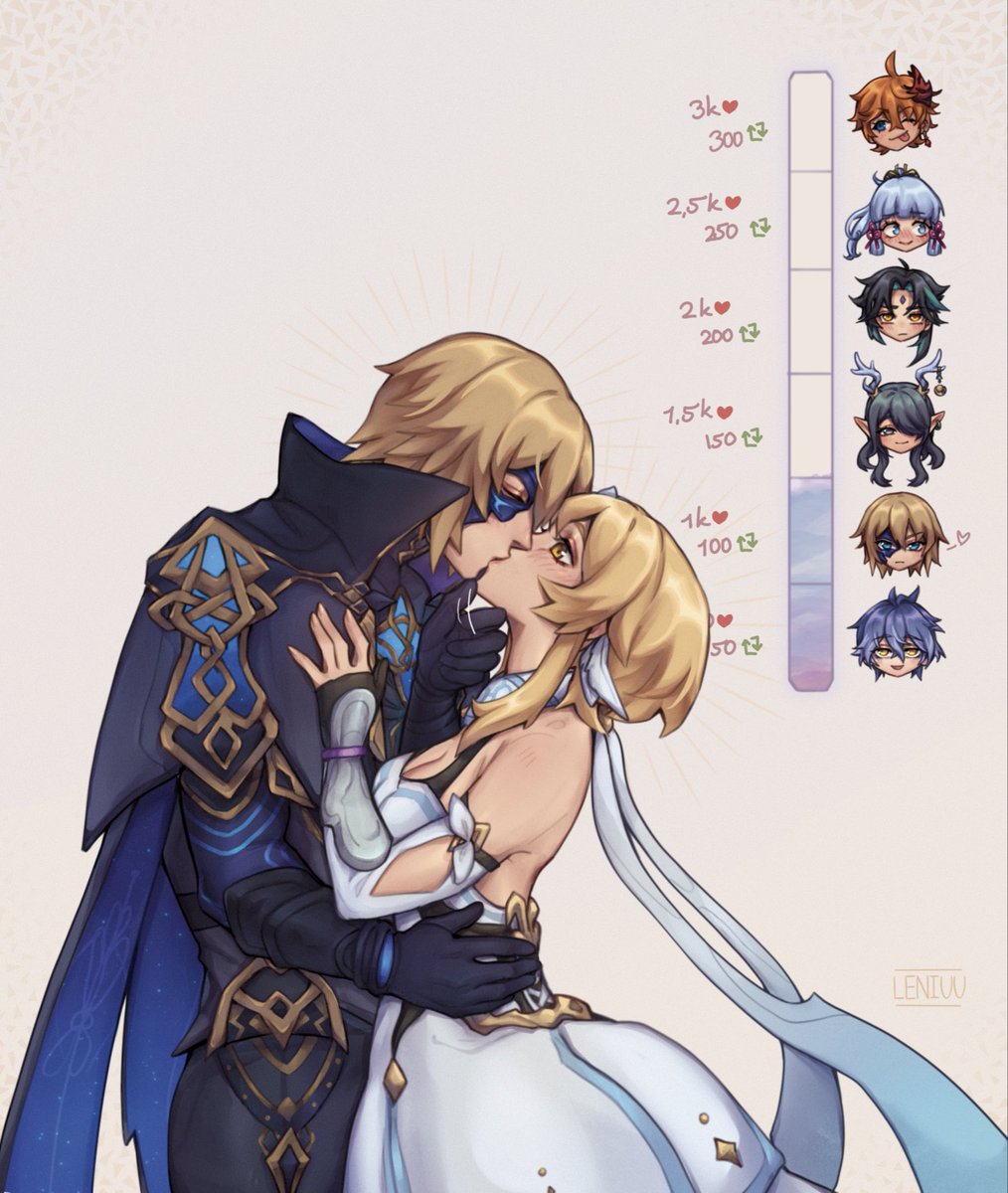 Lumine getting a surprise smooch back #Dainslumi #Dainlumi