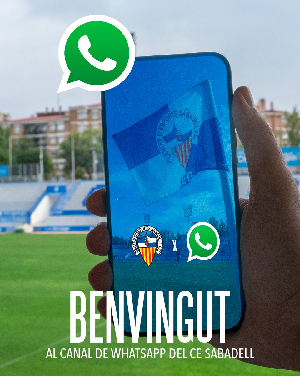 📲 Neix el Canal Oficial de WhatsApp del <a href="/CESabadell/">CE Sabadell 🧅</a>!

🔝 Uneix-te, rep tota la informació del club i gaudeix de promocions exclusives

ℹ️ Tota la informació a bit.ly/48GVNeO

#AMQM